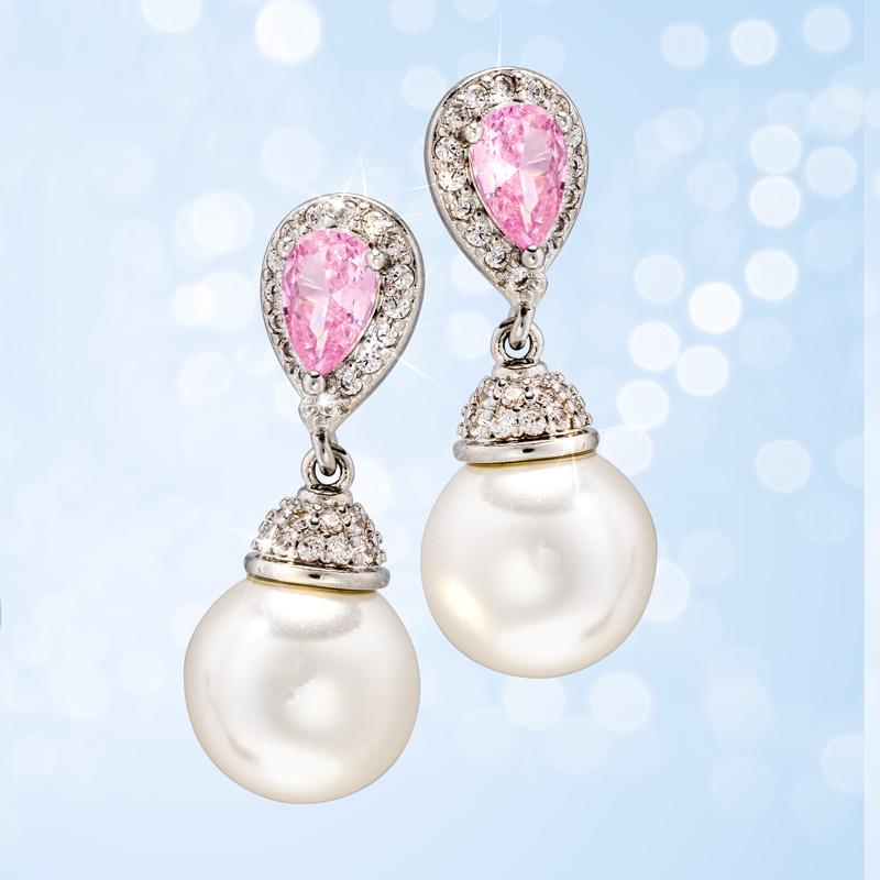 Pink Drop Earrings